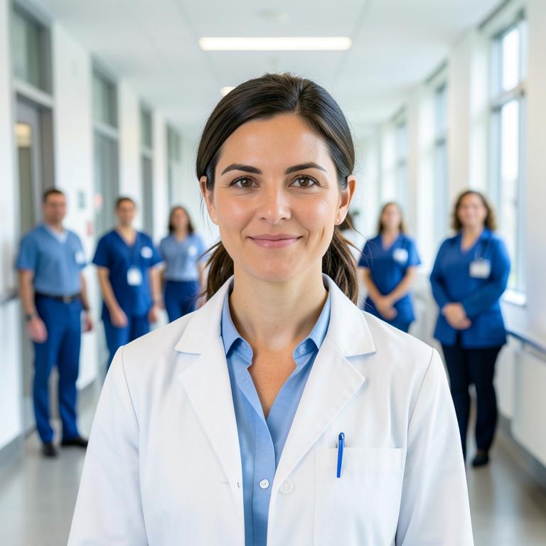 Portrait of Dr. Emily Carter, cardiologist